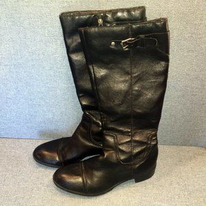 Franco Sarto Black Boots 1" Heels